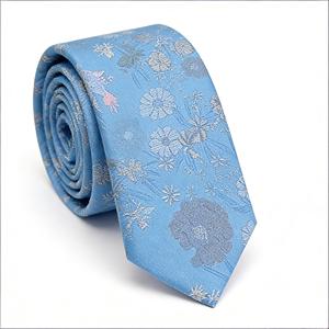 Cravates en polyester tissé jacquard à motif floral, modernes, standard, personnalisées, brodées à la main par le fabricant - Product Image 3
