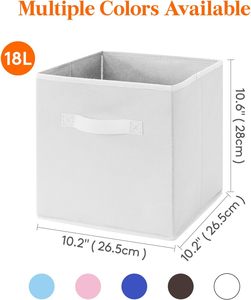 Cubes <span class=keywords><strong>de</strong></span> <span class=keywords><strong>rangement</strong></span> pliables bacs en tissu pliables organisateurs paniers d'organisation décoratifs pour étagères placard chambre - Product Image 5