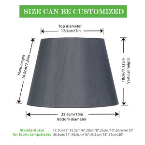 Pantalla de Lámpara Decorativa Estilo Americano, Mayorista, Cubierta de Lámpara de Tela Personalizada, Pantalla de Lámpara Negra Moderna - Product Image 2