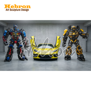 Grande sculpture robot en acier inoxydable, sculptures en métal <span class=keywords><strong>Transformers</strong></span>, sculpture extérieure en fer, statue <span class=keywords><strong>Optimus</strong></span> <span class=keywords><strong>Prime</strong></span> pour hall d'hôtel - Product Image 6