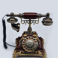 WORVABE Le Meilleur Téléphone Fixe Filaire de Qualité Européenne, Style Rétro/Antique