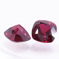 Pierres précieuses de saphir de haute qualité, rubis rouge foncé de forme coussin, rubis de laboratoire Czochralski de couleur sang de pigeon, pierres précieuses créées en laboratoire