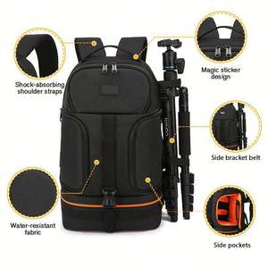 Sac à dos pour appareil photo léger et portable personnalisé, imperméable, avec un grand compartiment pour ordinateur portable de 15,6 pouces - Product Image 2