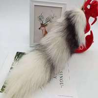 Pendentif en vraie fourrure de renard, grand et pelucheux, vente en gros, d'usine en chine,