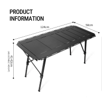 Table pliante légère en aluminium IGT, table portable d'extérieur pour le camping, le pique-nique, le barbecue, la pêche et les voyages en camping-car