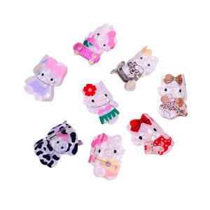 Pince à cheveux acrylique <span class=keywords><strong>Hello</strong></span> <span class=keywords><strong>Kitty</strong></span> Sweet 5cm Kids Anime Cartoon - Product Image 5