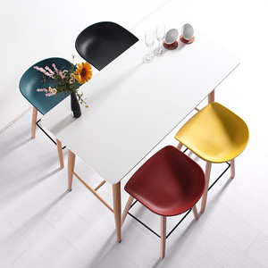Modern Bar <b>Stool</b> Solid <b>Wood</b> Frame Stable Design For Home Dining Room - Product Image 2