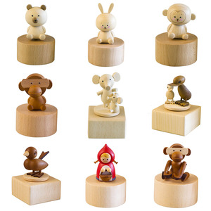 Caja Musical de Madera Personalizada de Alta Calidad con Canción de Animales, Mini Redonda con Manivela y Función Giratoria para Decoración del Hogar o Regalos - Product Image 5