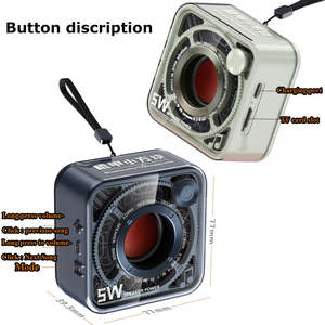 Mini lecteur MP3 stéréo sans fil portable avec radio, mini haut-parleur portable adapté à l'extérieur - Product Image 6