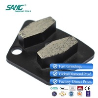 SANG Chaussures de ponçage diamantées pour béton, à segments hexagonaux et surfaces lisses, pour nivellement trapézoïdal et entretien des sols en béton