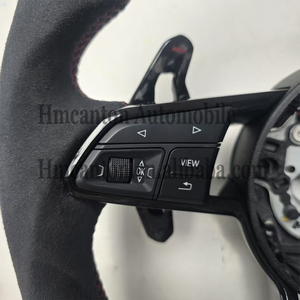 พวงมาลัยคาร์บอนไฟเบอร์อัลคันทาร่าแบบ LED รุ่นใหม่ล่าสุดสำหรับรถยนต์ Audi B9 B8 C8 A4 A6 A7 R8 TT RS A8 Q7 - Product Image 4