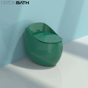 ORTONBATH Egg Shape One Piece Inodoro Ceramic Toilette Bowl One Piece <strong>Toilet</strong> Dual Flush <strong>Blue</strong>, Glossy White <strong>Toilet</strong> - Product Image 6