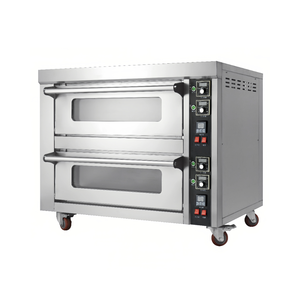 เตาอบเบเกอรี่ไฟฟ้าสองชั้นพร้อมหน้าต่างกระจก - ระบบทำความร้อนบน/ล่างแยกอิสระ ควบคุมอุณหภูมิอัจฉริยะ - Product Image 3