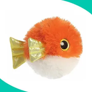 OEM direct factory cute plush stuffed animal puffer fish plush toys