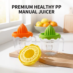 Wholesale Manual Citrus <b>Juicer</b> with Measuring Cup PP Lemon Orange Squeezer for Restaurant Hotel 3 Colors - Product Image 1