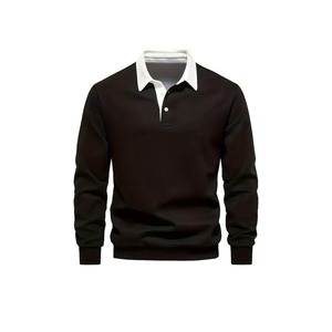 Camiseta Polo Personalizada para Hombre, Tejido de Punto de Peso Medio de 200G, Manga Larga, Cuello Camisero, Marca Privada, OEM ODM - Product Image 2