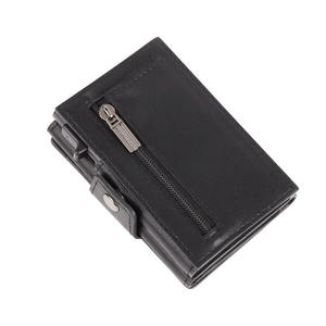 กระเป๋าหนัง RFID แบบพับสามทบสำหรับผู้ชาย TC114โลโก้ที่กำหนดเองแบบมินิมอลลิสต์ - Product Image 5