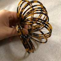 Bracelet jonc simple en écaille de tortue pour femme
