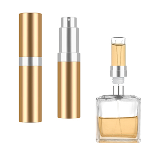 Nuevo Diseño Patentado MUB, Botella de Perfume de Vidrio de 5 ml con Atomizador, Recargable, con Tapa Redonda, Carcasa de Aluminio, MOQ 200 Piezas - Product Image 1