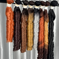 Extensions de Cheveux Synthétiques Ondulés de Qualité Usine, 18 Pouces, 100g, Boucles Spirales, Cheveux Ondulés Soyeux, Style French Curl