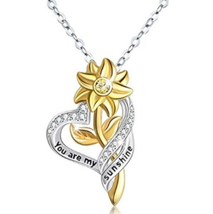 Collar de Girasol 'You Are My Sunshine' para <span class=keywords><strong>Hija</strong></span>, Mamá, con Colgante de Corazón y Abeja, Joyería Encantadora, Regalo para Ella en Cumpleaños o Aniversario - Product Image 6