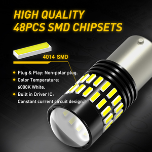 360-degree lighting 6000k 1156 BA15S 7506 <b>White</b> LED <b>Bulbs</b> 6000K Backup Reverse Light DRL Parking Lamp - Product Image 6