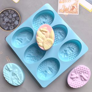 Moule à savon en silicone réutilisable sans BPA, facile à nettoyer, multi-cavités, 6 trous, en forme de nid d'abeille, qualité alimentaire, pour gâteaux et chocolats - Product Image 4