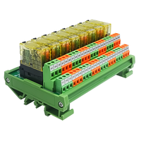 Module de relais scellé DPDT 8 voies 2CO 8A DC24V avec bornes à vis pour montage sur rail DIN pour contrôle PLC