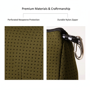 Borsa per il Trucco in Neoprene Traforato con Ricamo Personalizzato Royal Fair, Pochette per Cosmetici e Prodotti per la Cura della Pelle con Clip a D-Ring, per <span class=keywords><strong>Viaggi</strong></span> - Product Image 3