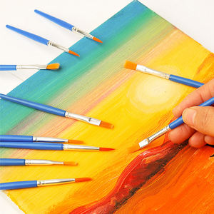 Pinceaux de peinture pour enfants à tête plate en nylon, pinceaux pour acrylique et aquarelle, pinceaux à <span class=keywords><strong>ligne</strong></span> fine, ensemble de pinceaux pour micro-<span class=keywords><strong>d</strong></span>étails - Product Image 5