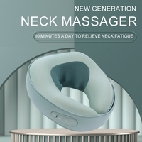 U-förmiges Nackenmassagegerät mit Knetfunktion, Shiatsu, Wärmefunktion, Musikfunktion, tragbares Vibrationskissen, Massage mit realistischem Berührungsgefühl, 1500mAh