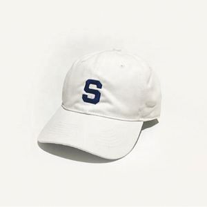 Casquette Homme Personnalisée 100% Coton Style Papa avec Broderie Lettre S, 6 Panneaux, Style Non Structuré, Snapback Tendance, Option Motif Végétal - Product Image 1