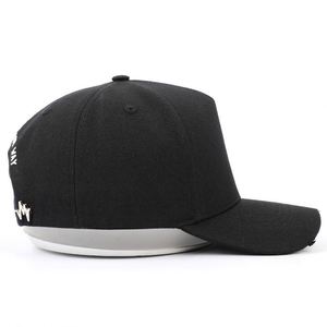 Best Selling Products 5 Panel Adult Men Structured 100 % Cotton Black Distressed 3D Embroidered Baseball <b>Hat</b> - Product Image 5