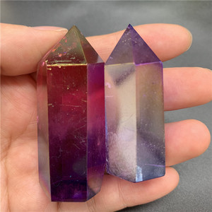 Customized Accepted Colorful Irregular Size Natural Crystal Aura Quartz Points Healing Crystal Stones Crystal Towers - Product Image 4