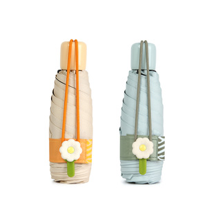 Échantillon Gratuit <span class=keywords><strong>Mini</strong></span> <span class=keywords><strong>Parapluie</strong></span> de Poche Pliant 5 Volets 6 Baleines en Fer et Fibre de Verre Ouverture Automatique Imprimé Floral pour Femme Cadeau Promotionnel de Voyage - Product Image 3