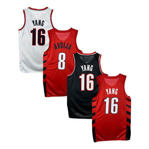 Nouveau <span class=keywords><strong>Maillot</strong></span> de Basketball 2025 Cousu ou Thermocollé Portland 16 Yang 8 Avdija Vente en Gros en Stock Chemises de Sport - Product Image 3