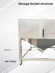 Baril de stockage carré en acier inoxydable, <span class=keywords><strong>cache</strong></span> pour poudre sèche en métal, pour chaux, stockage pour poudre sèche - Product Image 4
