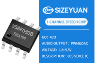 YSTEK V58F080B OTP 80 secondes puce vocale PWM & DAC sortie de klaxon SOP8 & SOP16 1.8 ~ 5.5V