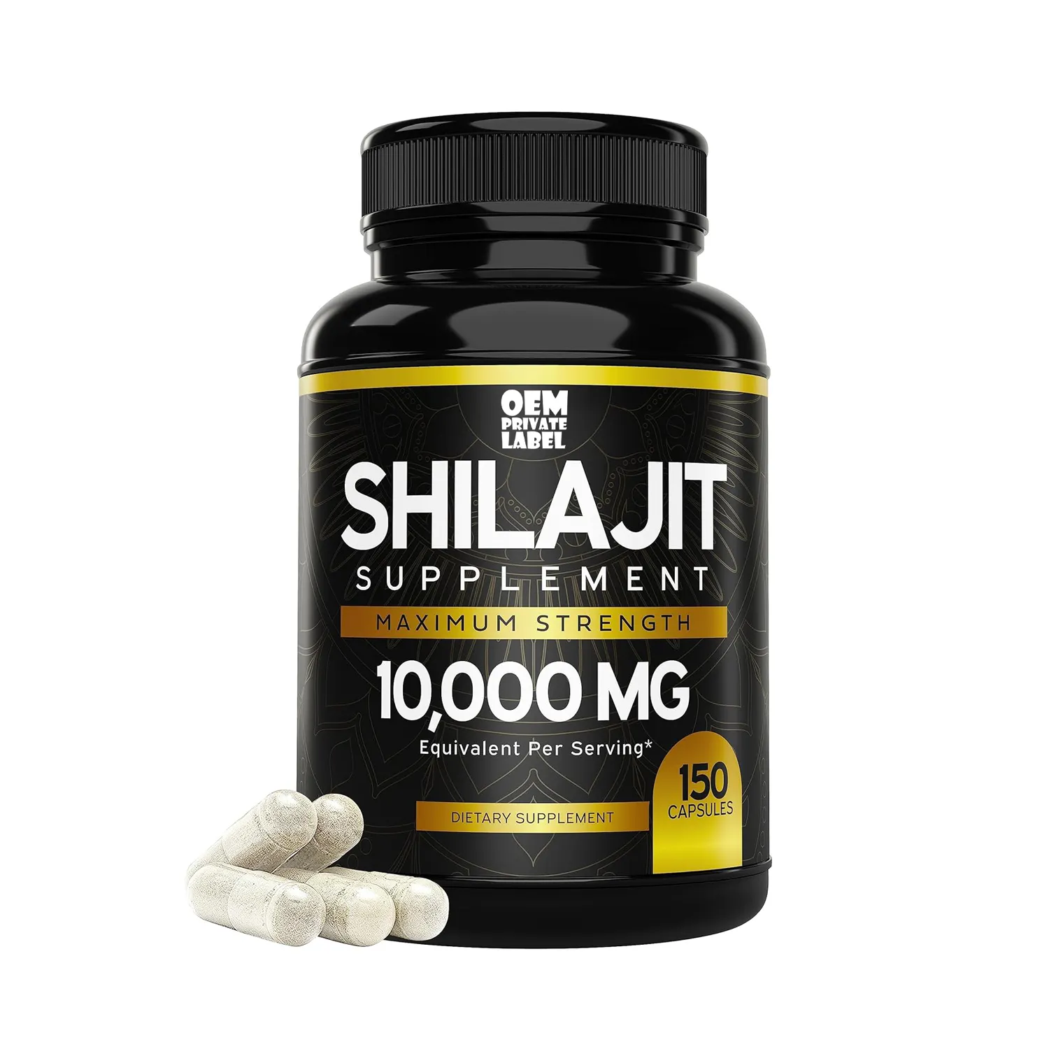 Hoge Kwaliteit Pure Shilajit Extract Private Label Extract Sterkte Rijk Aan Humuszuur Himalayan Shilajit Poeder Capsules