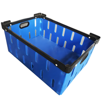 Meilleur prix d'usine en plastique entrepôt stockage Rack caisses baignoires durable ondulé Poly cueillette bacs PP emballage diviseur boîte