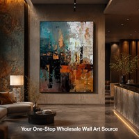 Peinture à l'huile abstraite à texture peinte à la main pour la décoration de la maison, art mural pour le salon, tableau d'art déco, toile, techniques faites à la main