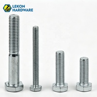 Boulons hexagonaux galvanisés à chaud LEKON HDG DIN 933 M8 12 16 Grade 8.8, antirouille, pour lignes électriques et supports solaires
