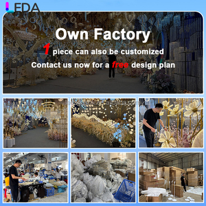 LEDA Wedding Centerpiece Silver <b>Square</b> Metal Flower Stand Party Decoration for Wedding Decor - Product Image 5