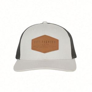 Custom High Quality Mesh 6 Panel Trucker Cap <b>Hat</b> With Leather Patch Logo Adjustable <b>for</b> Sports Outdoor Casual Travel Use - Product Image 2