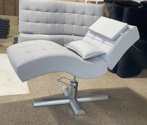 Cama <span class=keywords><strong>de</strong></span> <span class=keywords><strong>Belleza</strong></span> Plateada para Salón <span class=keywords><strong>de</strong></span> <span class=keywords><strong>Belleza</strong></span>, Moderna, con Altura Ajustable, Curva, para Tratamientos Faciales <span class=keywords><strong>y</strong></span> <span class=keywords><strong>de</strong></span> Pestañas, con Conjunto <span class=keywords><strong>de</strong></span> Silla - Product Image 5