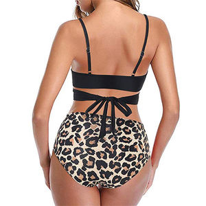 Traje de Baño Bikini de Dos Piezas Estampado, 34 Estilos Opcionales, con Tirantes, Espalda Descubierta, Cruzado, Sexy, Talla Grande para Mujer - Product Image 3
