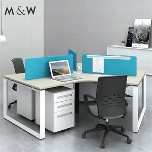 Großhandel Tisch Schreibtisch Design Stil Tisch Standard größe Möbel Abmessungen 3 Personen Workstation Büro Schreibtisch