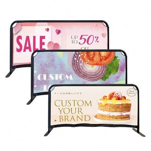 Outdoor Restaurant Traffic Barrier Systems Promoting Brand Outdoor Sport Roadside Banner Set - Product Image 1