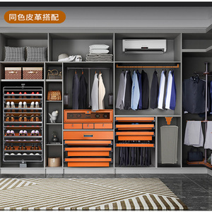 Clothing Organizer Drawer Style <b>Storage</b> Box Rectangle Leather Material Closet Use Standing Type Solid Color P 01 - Product Image 4