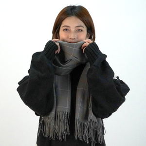 Écharpes tricotées traditionnelles en gros pour femmes, écharpes à franges d'hiver, cache-cou, châles à carreaux, écharpes tartan <span class=keywords><strong>pas</strong></span> chères - Product Image 2